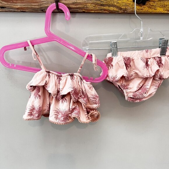 Kate Quinn Organics Tropical Foliage Print Bamboo Sunsuit- Size 12-18 months - Picture 1 of 3